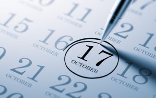 calendar with October 17th circled