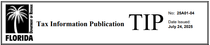 July 24th, 2025 - Tax information publication